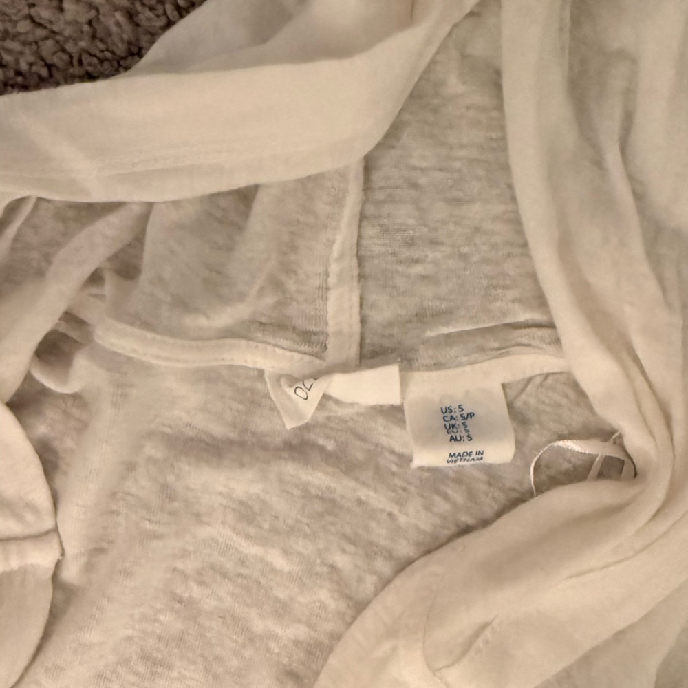 Sigrid Sporty Casual White Open Front Cardigan - Picture 4 of 4